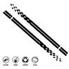 Checkered Graphic Car Door Side Skirt Stickers for Porsche 718 911 Racing Sport Auto Body Stripe Vinyl Film Decals Accessories