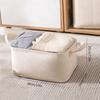 Cotton Linen Storage Basket Foldable Clothes Storage Bag Sundries Toy Organizers Wardrobe Cabinets Laundry Basket Hamper