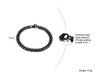 [Deelfel] Bracelet Chain, Black, 23cm, Shiny Surface, Curb Chain, Titanium, Hypoallergenic, Perfect for Anniversaries, New Year's, Parties, Gifts, Sty