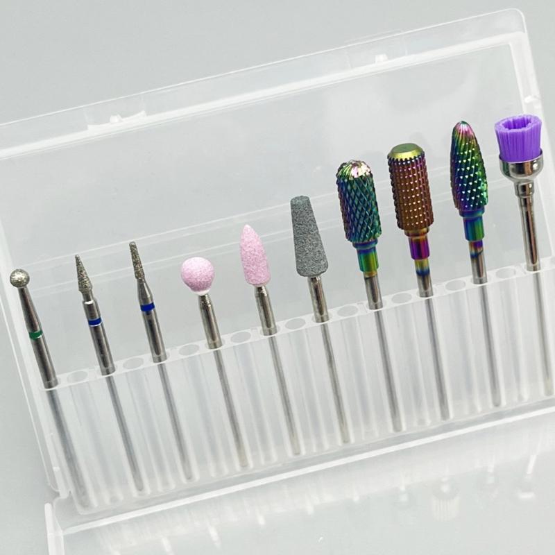 30Pcs Safety Professional Rotary Burrs Polish Nail File Bit for Acrylic Nails Gel Cuticle Remover Electric Manicure