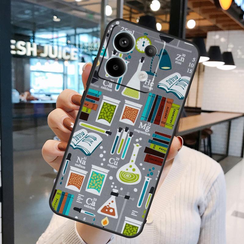 Science Chemistry Style Case For Xiaomi Redmi Note 14 Pro 10 11 12 13 15 Pro Plus Redmi 15 10C 12C 13C 14C 15C Cover