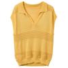 Women's Hollow Knit Polo Collar Top