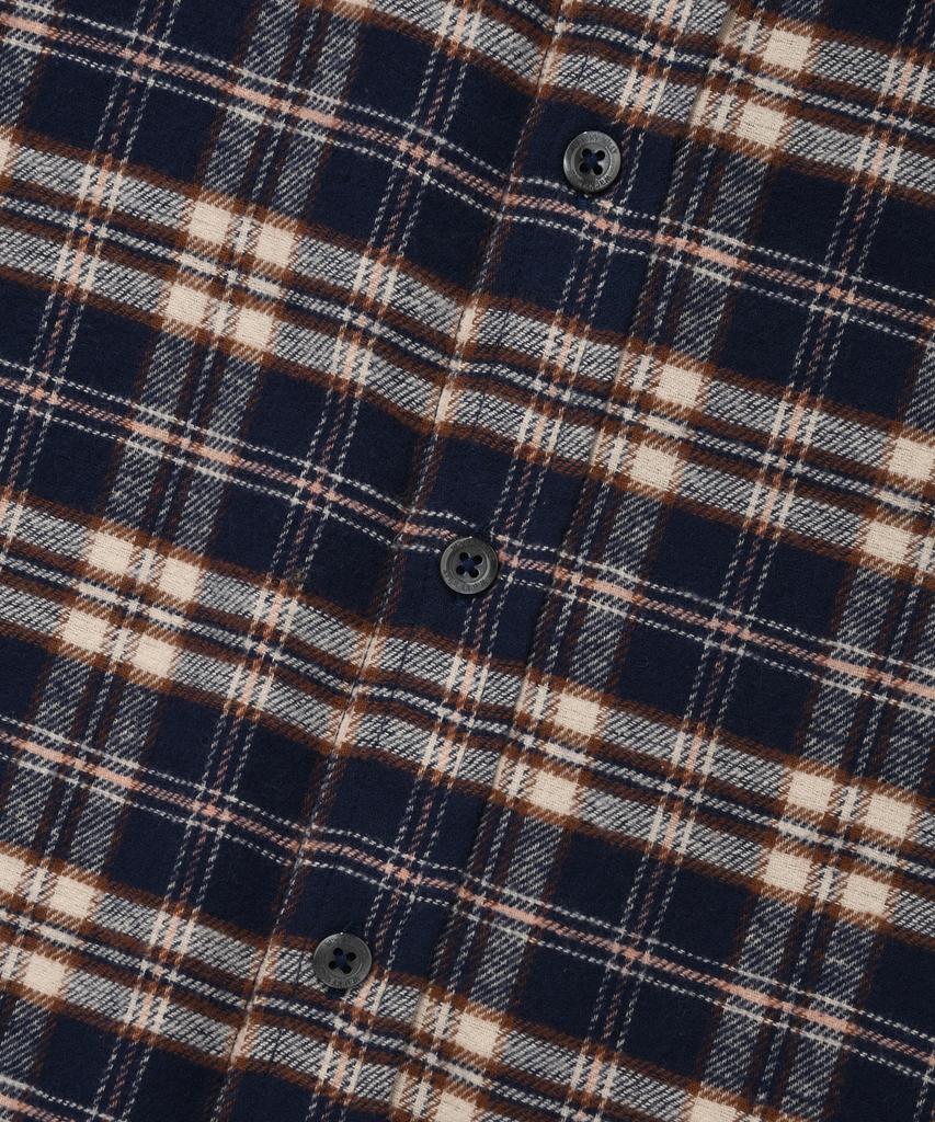 WACKY WILLY Flannel Big Check Shirt Dark Blue