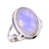 Natural Rainbow Moonstone Gemstone 925 Solid Sterling Silver Ring Size 6 T4d56