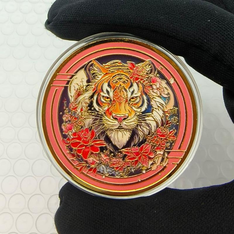 Spilla Commemorativa Colorata per lo Zodiaco Cinese, 12 Monete Zodiacali, Colorata, Spessa, Piccolo Regalo per Attività di Vendita Assicurazioni, Regalo Zodiacale