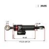 Motorcycle Adjustable Damper Steering Stabiliz 208mm short steering stabilizer Universal Carbon fiber texture Damper
