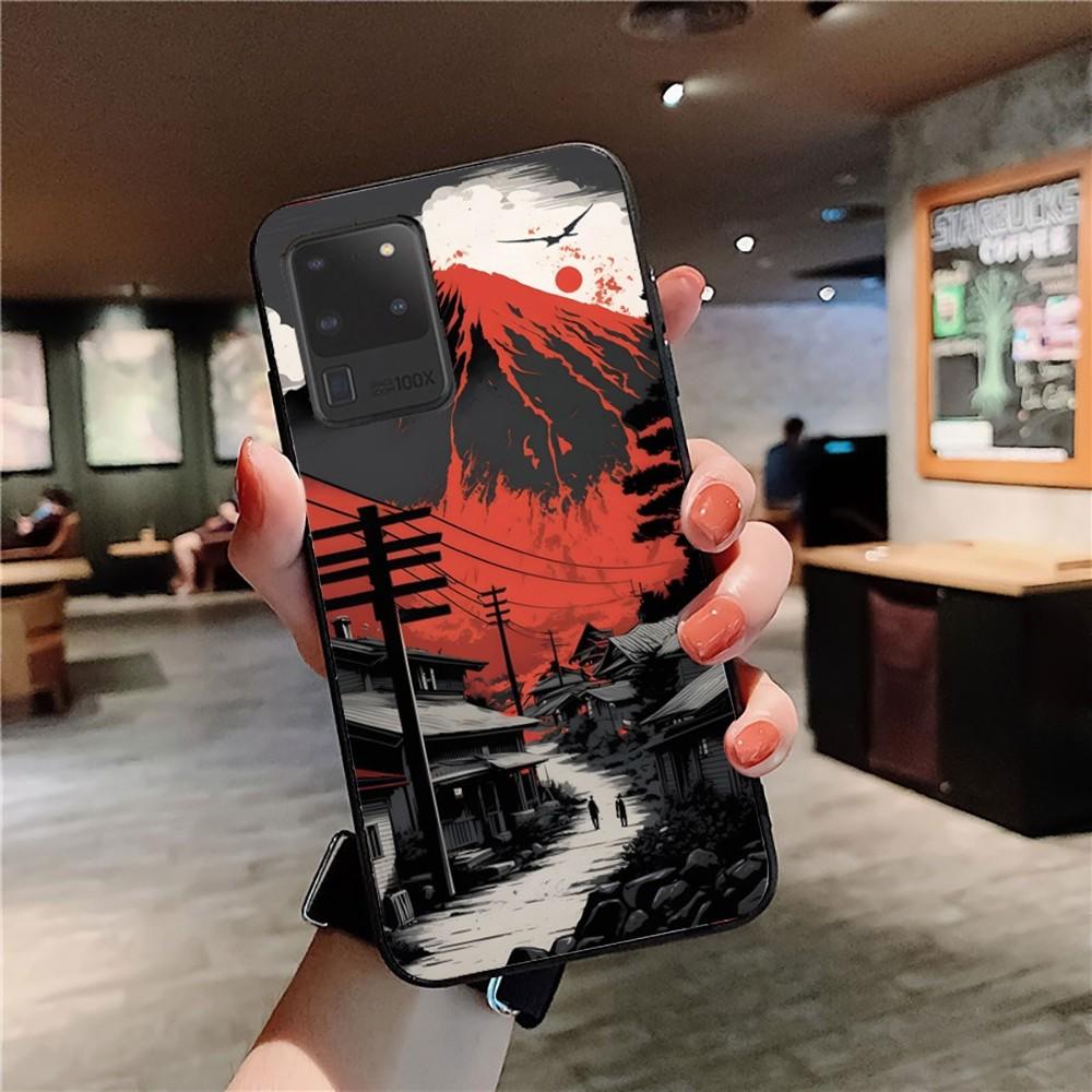 Japanese Aesthetic Mount Fuji Landscape Phone Case For Samsung S 9 10 20 21 22 23 30 23plus lite Ultra FE S10lite Fundas