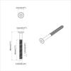 Furniture Screws 12 Pcs Silver M6 X 85 Mm Steel