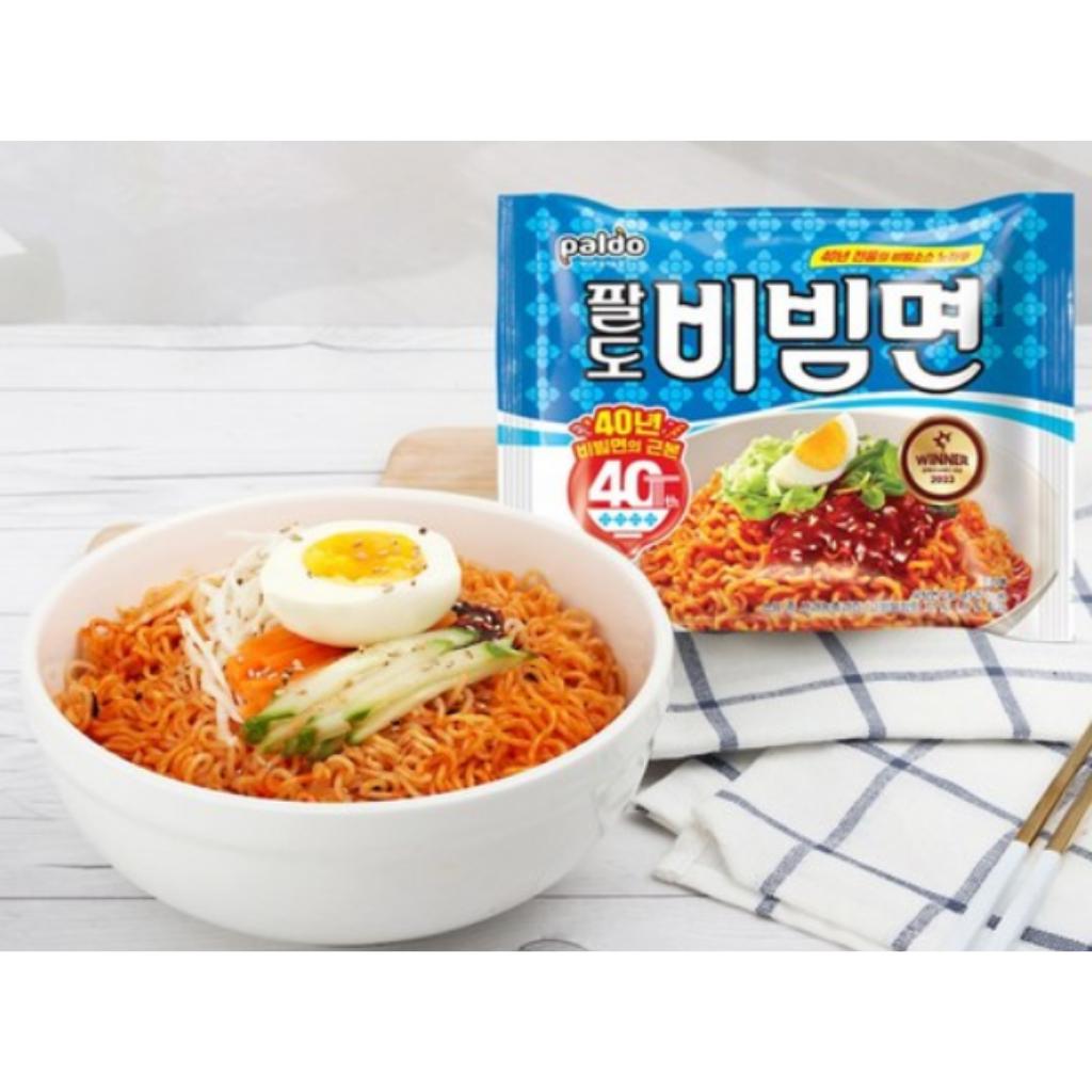 [PALDO] Bibimmen Korean Spicy Cold Noodles 130g x 5 Pack Sweet Spicy Bibim Ramen Instant Stir Noodles K Food