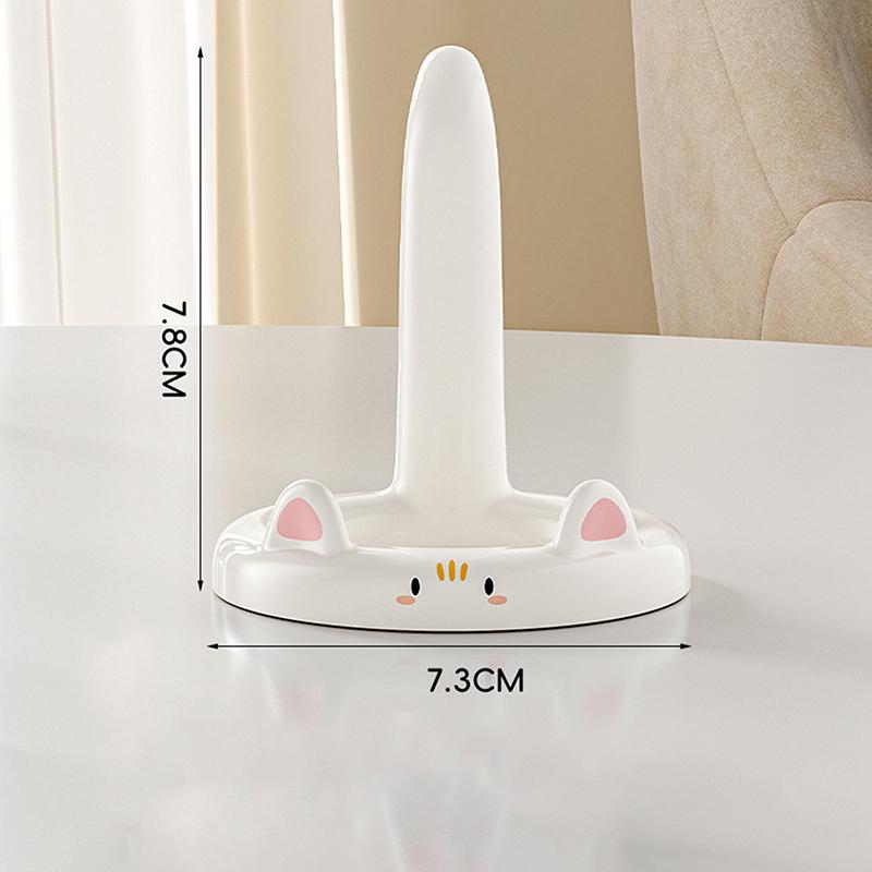 

Милый и милый мультяшный держатель для мобильного телефона в виде кошки, креативный настольный мини-держатель для мобильного телефона, можно использовать как декоративное украшение белый