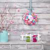 2025 New Easter Bunny Wreath Door Garland Pendant Garland Decoration Happy Bunny Home Party Creative Garland Easter Decor