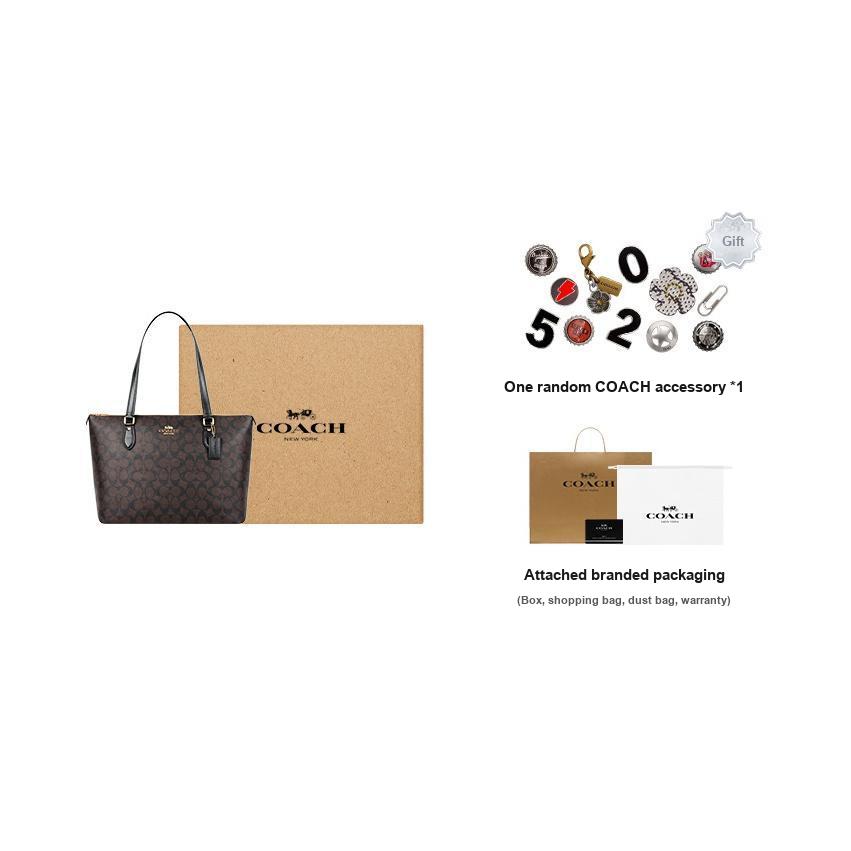 New COACH Zip Top Tote Shoulder Bags CH504-IMAA8