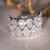Huitan Aesthetic Design Women Ring Full Sparkling CZ Party Daily Versatile Accessories Fashion Engagement Elegant Lady Jewelry