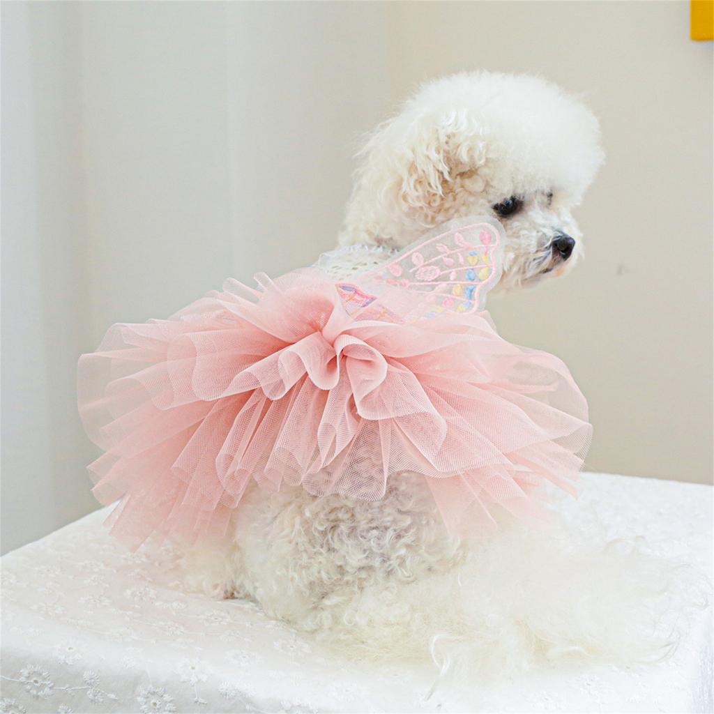 Katzen Kostüm Hochzeitskleid Kleiner Hund Rock Schmetterling Spitze Kleid für Katzen Hunde Fotografie Formeller Anlass Haustier Kostüm