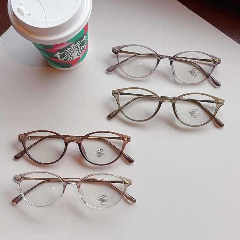 Material Glasses Men Oval Shape Anti Blue Light Glasses Women High Quality Office Computer Women'S Glass Frame