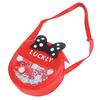 Girl PU Leather Messenger Bag Exquisite Cute Cartoon Shiny Sequins Bowknot Shoulder Bag Purse Red