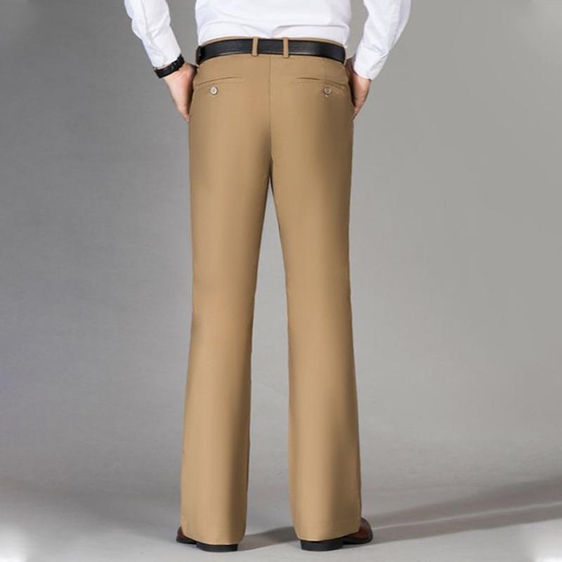 Men's Plus Size Flared Dress Pants Business Office Trousers