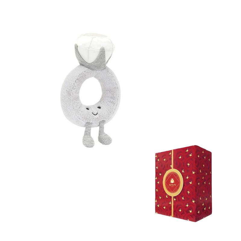 JELLYCAT Fun Items Series Playable Diamond Ring Doll Plush Doll 20cm Tall