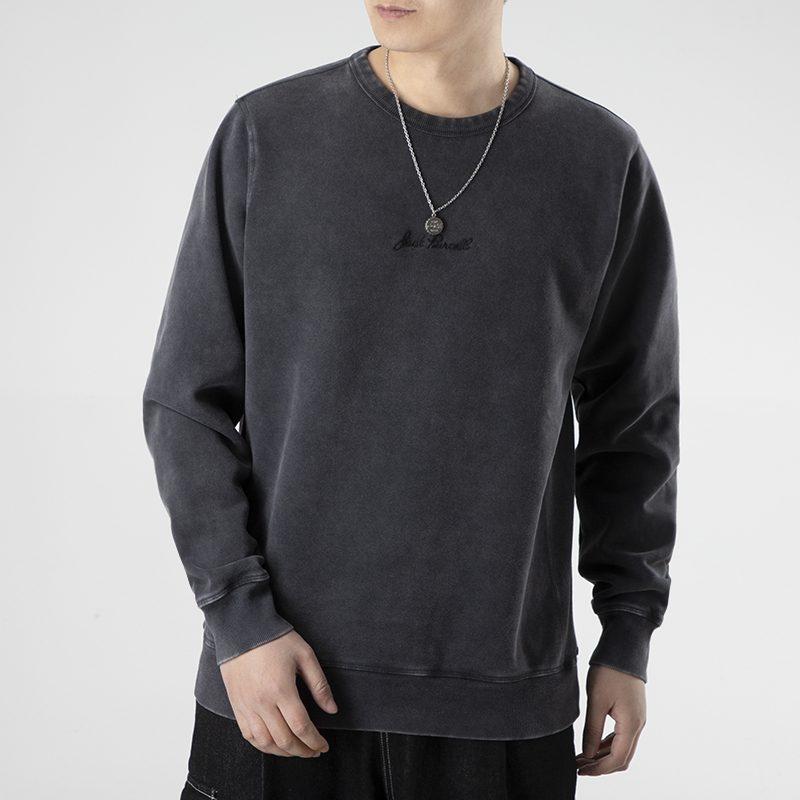 Converse Jack Purcell Sweatshirts Men's Ink Black Crew Neck Moderate Regular 10021636-A02