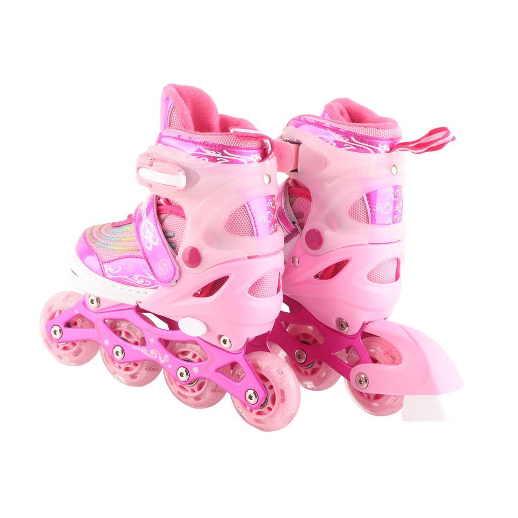 Dziecięce Regulowane Rolki In-line W pełni Miękkie Rolki Buty do Jazdy In-line dla Dzieci S