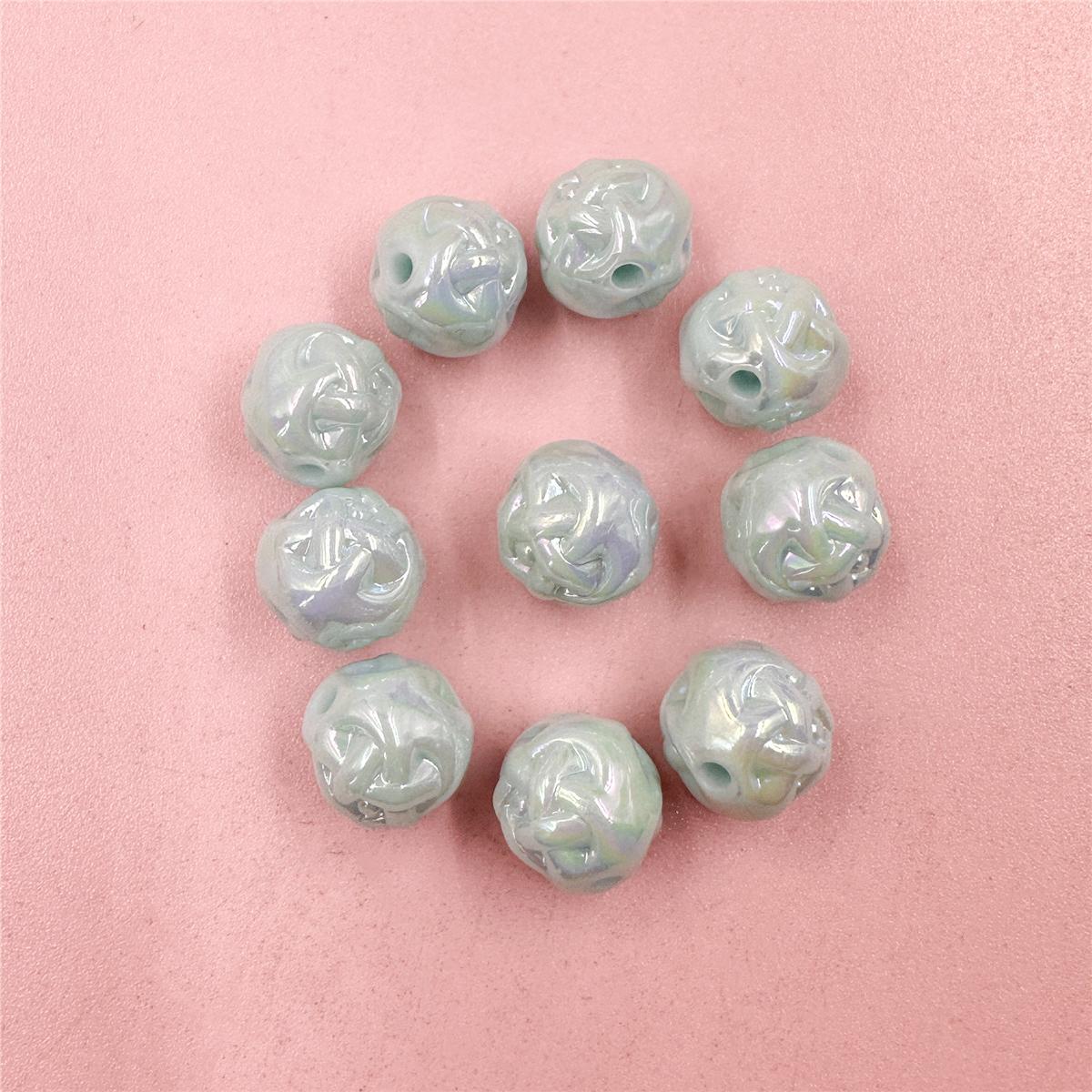 

Модные акриловые 10 шт 11,1 мм ювелирные изделия пряжа шарики свободные бусины ожерелье для брелока аксессуары ручной работы DIY браслеты About 11.1mm 10Pcs синий