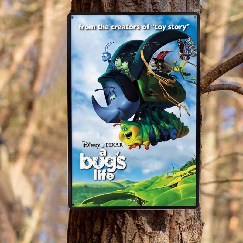 Miniso Disney Animation World Tin Sign Decor Wall Decor Art Wall Mural Room Decoration Decor Retro Metal Sign Plate Bar Posters