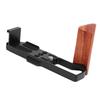 Wooden L Shape Handle Grip Fit for G7XII G7XIII Camera with Quick Release Baseplate Hand Grip Holder Black