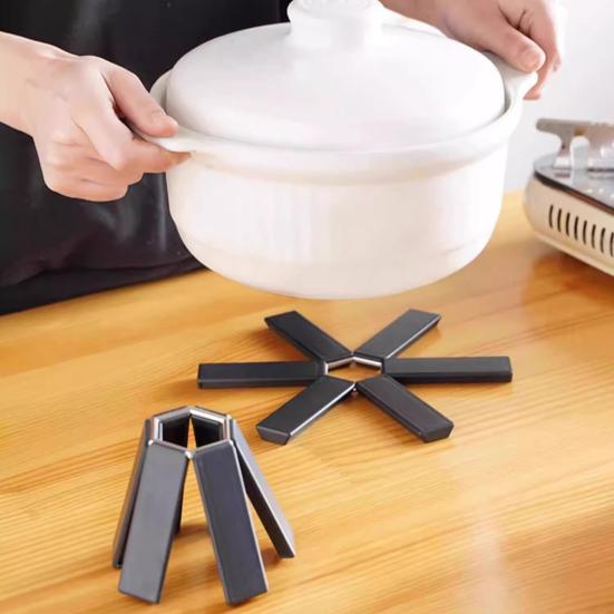 Kreativní skládací podložka odolná vůči teplu pro jídelní stůl, ochrana kuchyňské pracovní desky, prostorově úsporná ochranná podložka