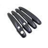 Carbon Fiber Pattern Door Handle Stickers for 2003-2008 Toyota WISH - Bright Black Door Bowl Decoration