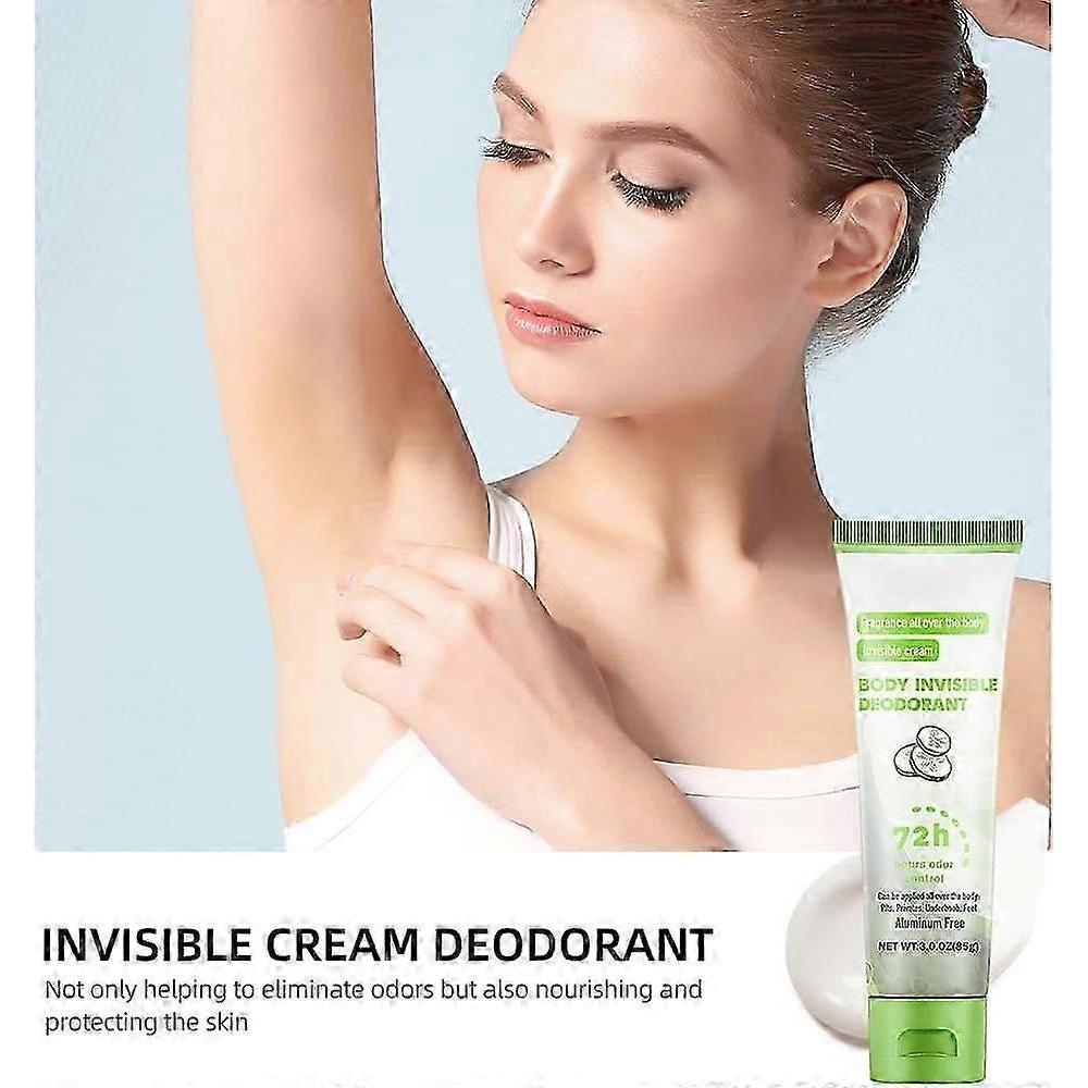 Women Body Deodorant Cream, Odor Removing Invisible Cream, 72 Hour Odor Control for Armpit Private Parts, Full Body Deodorant for Women
