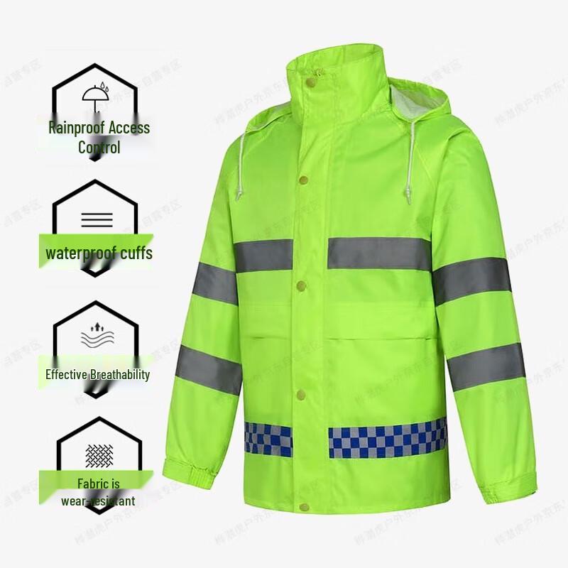 High-Visibility Reflective Rain Suit