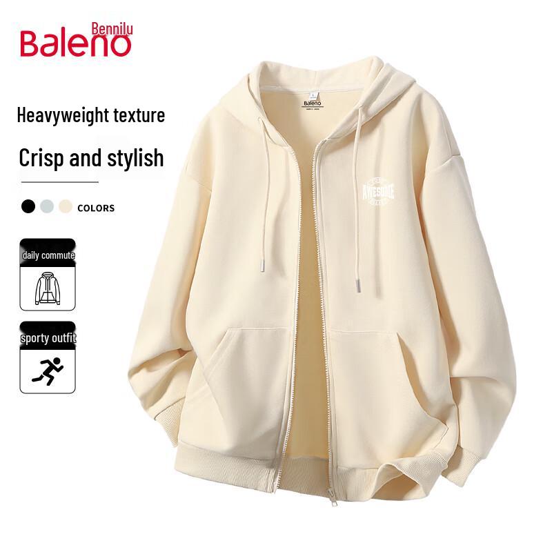 Baleno Men s 2025 Autumn Zip-Up Hooded Sweatshirt 4XL