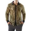 Moda Uomo Paillettes Scintillanti Camicie da Ballo per Feste Retro Disco Camicia da Nightclub Monopetto Abbigliamento da Performance