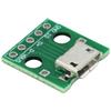 1pcs MICRO USB To DIP Adapter 5pin Female Connector B Type PCB Converter Pinboard 2.54 Breadboard Switch Board SMT Mother Seat