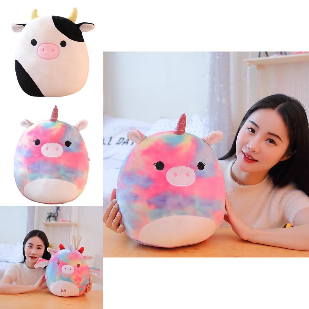 Cute Unicorn Plush Toy Bat Pillow For Kids Rainbow Pig Cat Cow And Bat Designs 35cm