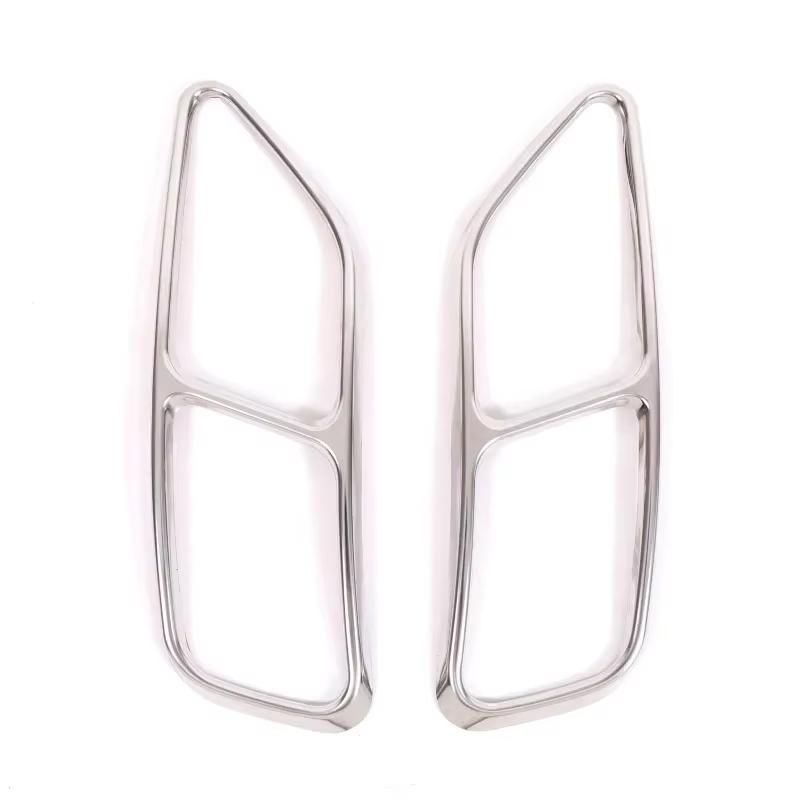 For A5 A4 B9 2020-2024 Stainless Steel Black Car Tail Exhaust Pipes Tail Throat Frame Cover Trim Car Accessories