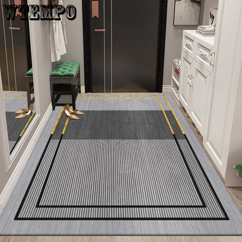 Modern Living Room Carpet Simple Household Bedroom Rug Non-slip Easy Cleaning Entrance Door Mat
