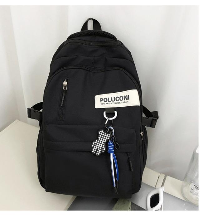 Schoolbag schoolbag male college student large capacity backpack new Japanese simple trend junior high school youth backpack female