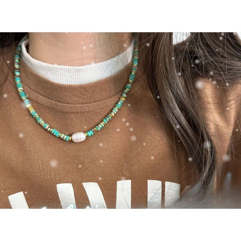 Exclusive, Low-key, Luxurious, Retro Beaded Necklace for Women, Collar Chain, Neck Chain, Gift