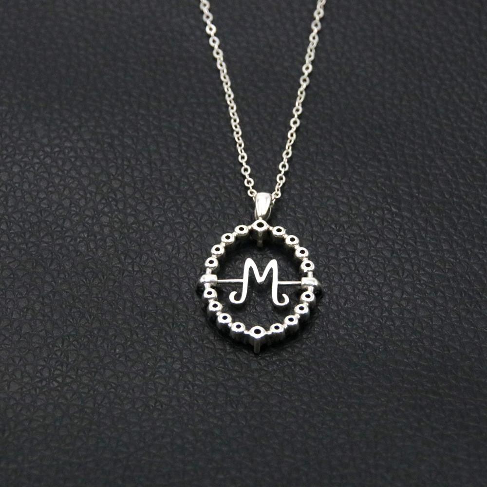 Family Addams The Letter M Necklace Jewelry Halloween Pendant Gifts