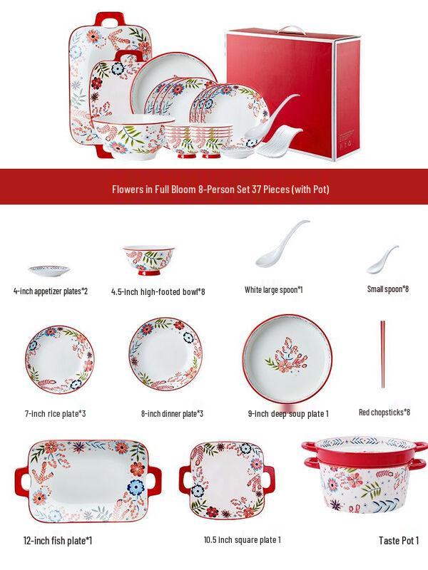 Naijiang Japanese Ceramic Dinnerware Gift Set