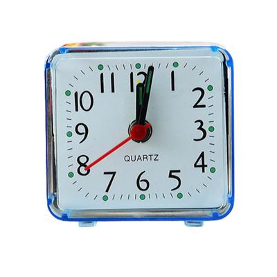 Small Silent Twin Bell Quartz Alarm Clock Home Room Decoration Square