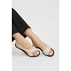 Black Open Front Women's Sandals Summer Shoes Ballerinas