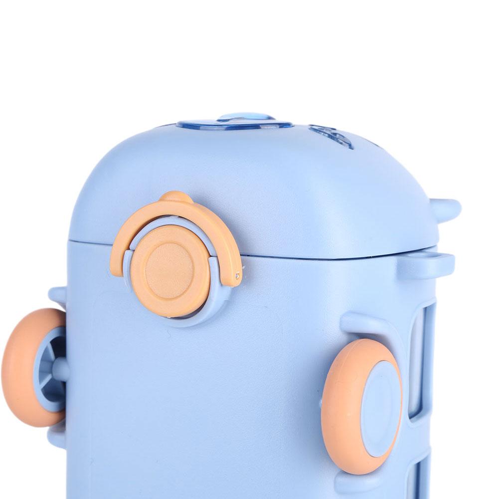 500ML Bus Shape Cute Car Water Bottle with Movable Wheels & Strap Water Jug  Leakproof for Sports Camping Picnic