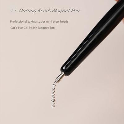 Penna magnetica per perline di ferro minuscole Easy-Dotting, strumento per nail art con sfera in acciaio, smalto in gel Cat Eye, strumento per manicure magnetico