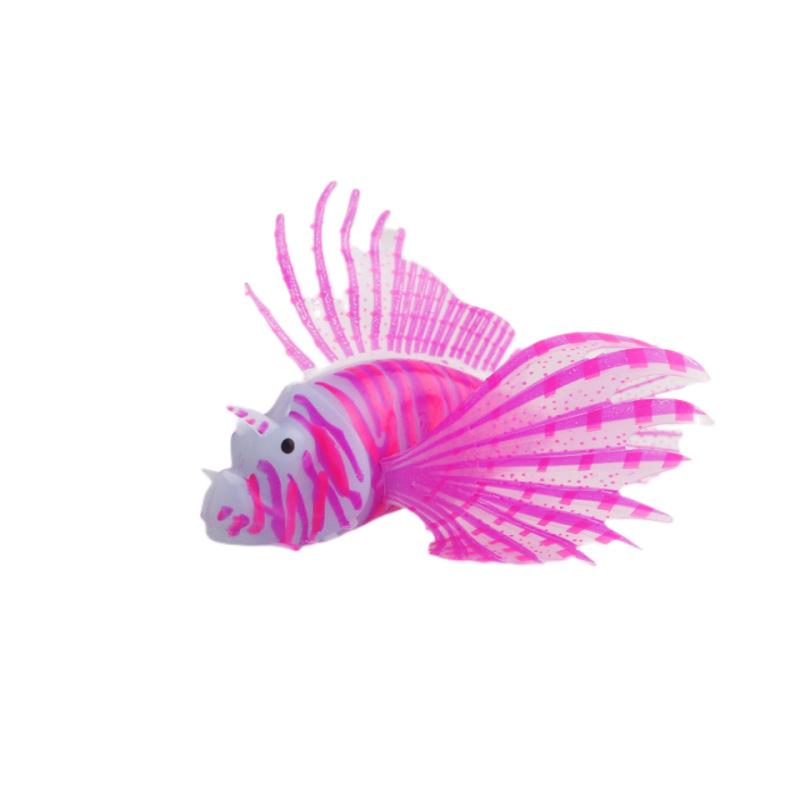 Lifelike Lionfish Inspired Aquarium Decor Colorful Glow in the Dark Floating Fish Ornaments Great for Home Aquarium Decoration