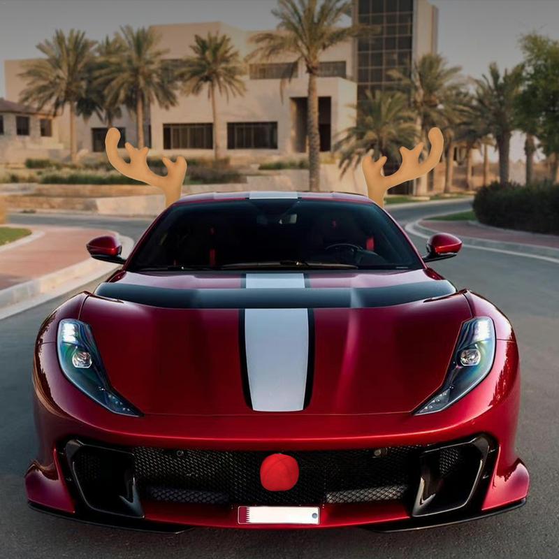 Štýlová vianočná súprava losích parohov Auto Vianočné sobie parohy Ozdoby Slávnostná atmosféra Dekorácia auta Auto príslušenstvo