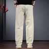 JARENO Men's Retro Washed Cotton Loose Straight-Leg Pants