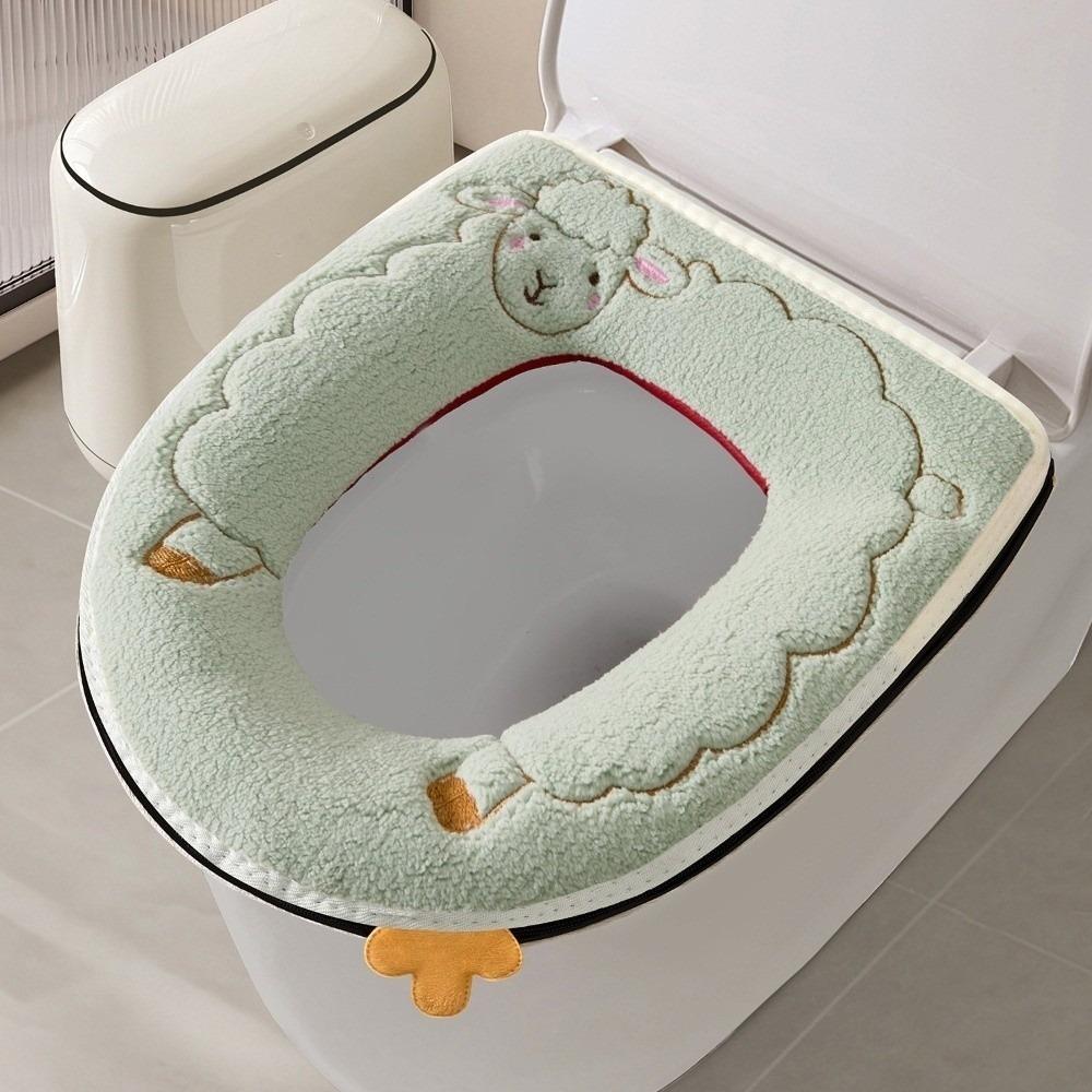 Skin-Friendly Plush Toilet Seat Thick Warm Toilet Seat Cushion Toilet Seat Cover All Seasons