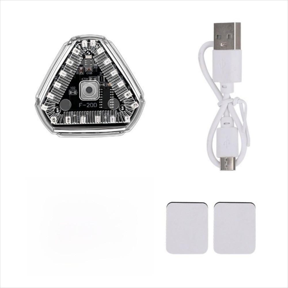 Colorful LED Warning Light Solar Powered LED Flashing Light Strobe Signal Lamp  For Motorcycles 1 PCS
